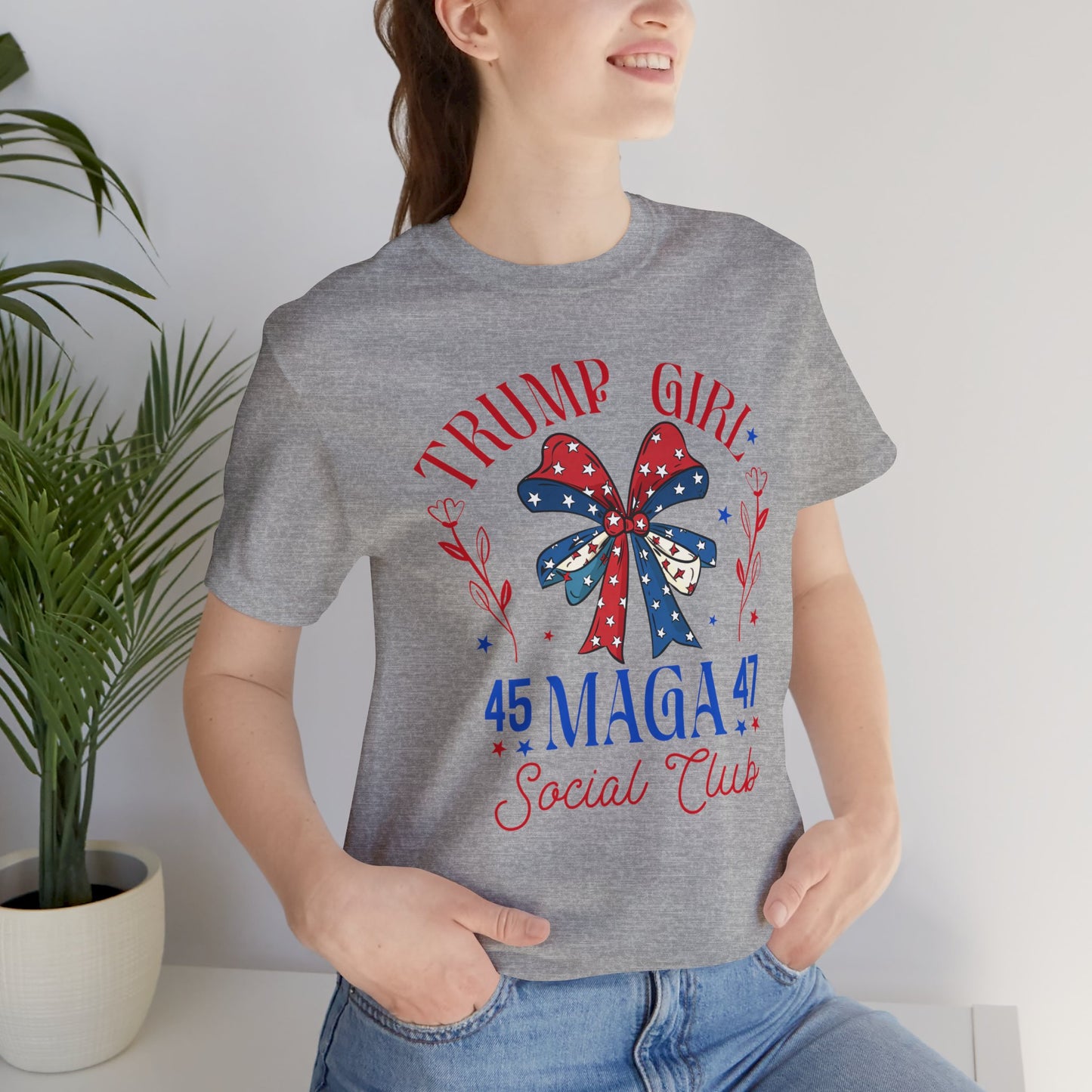 Trump Girl  MEGA 45 47Unisex Jersey Short Sleeve Tee