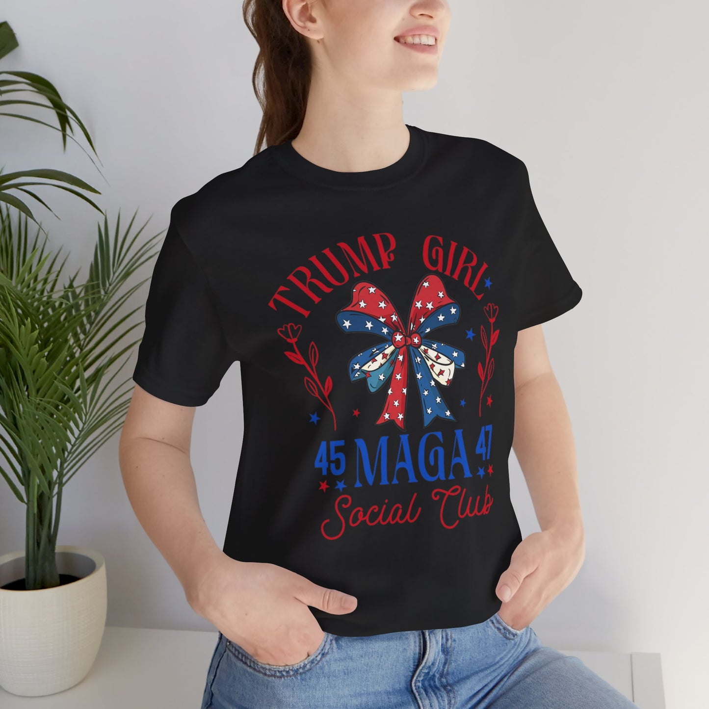 Trump Girl  MEGA 45 47Unisex Jersey Short Sleeve Tee