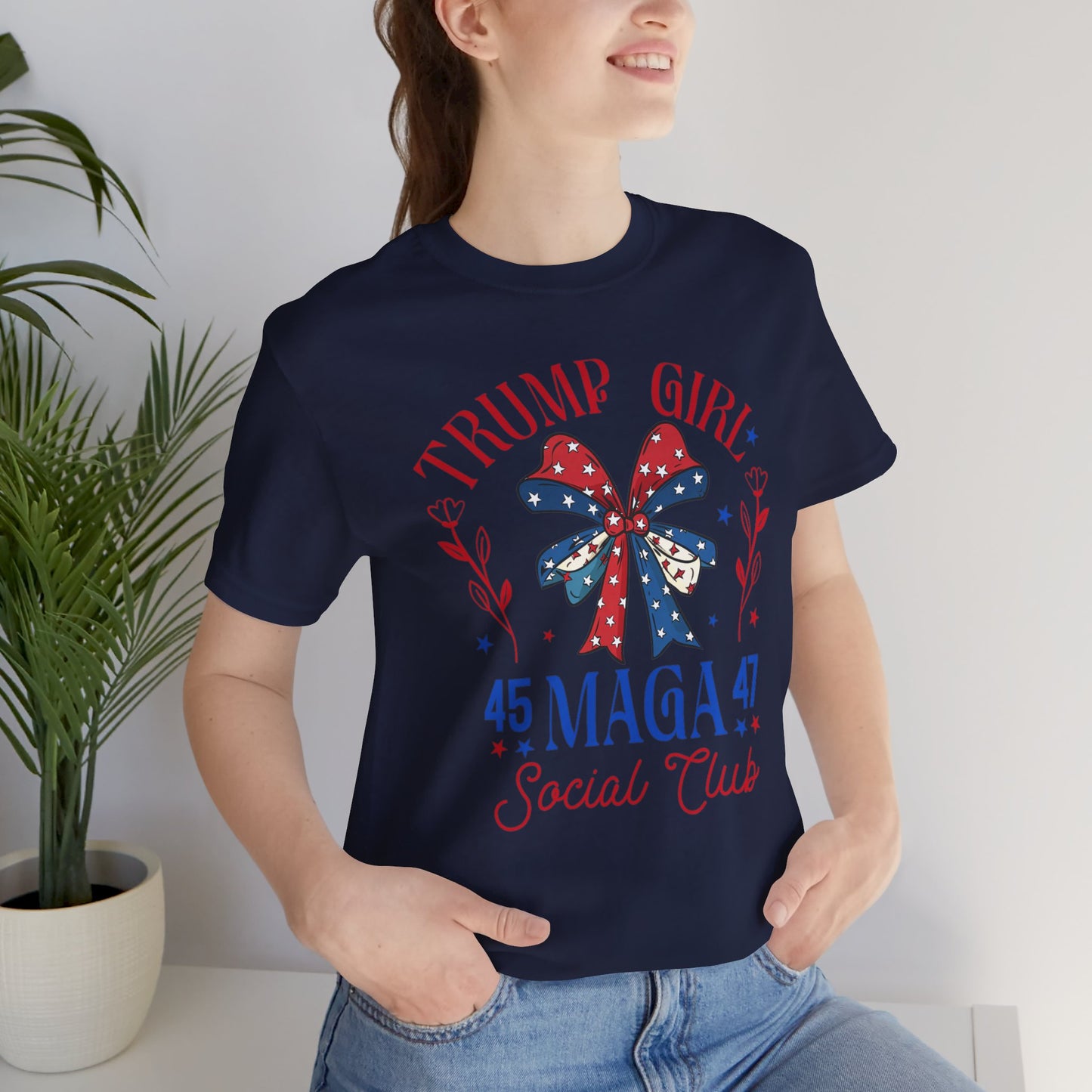 Trump Girl  MEGA 45 47Unisex Jersey Short Sleeve Tee