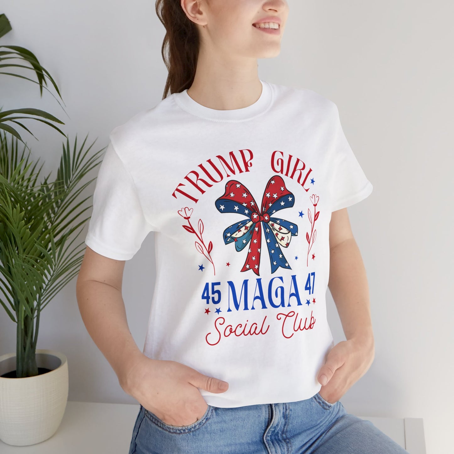Trump Girl  MEGA 45 47Unisex Jersey Short Sleeve Tee