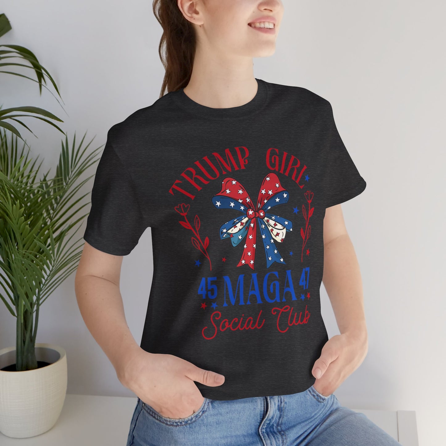 Trump Girl  MEGA 45 47Unisex Jersey Short Sleeve Tee