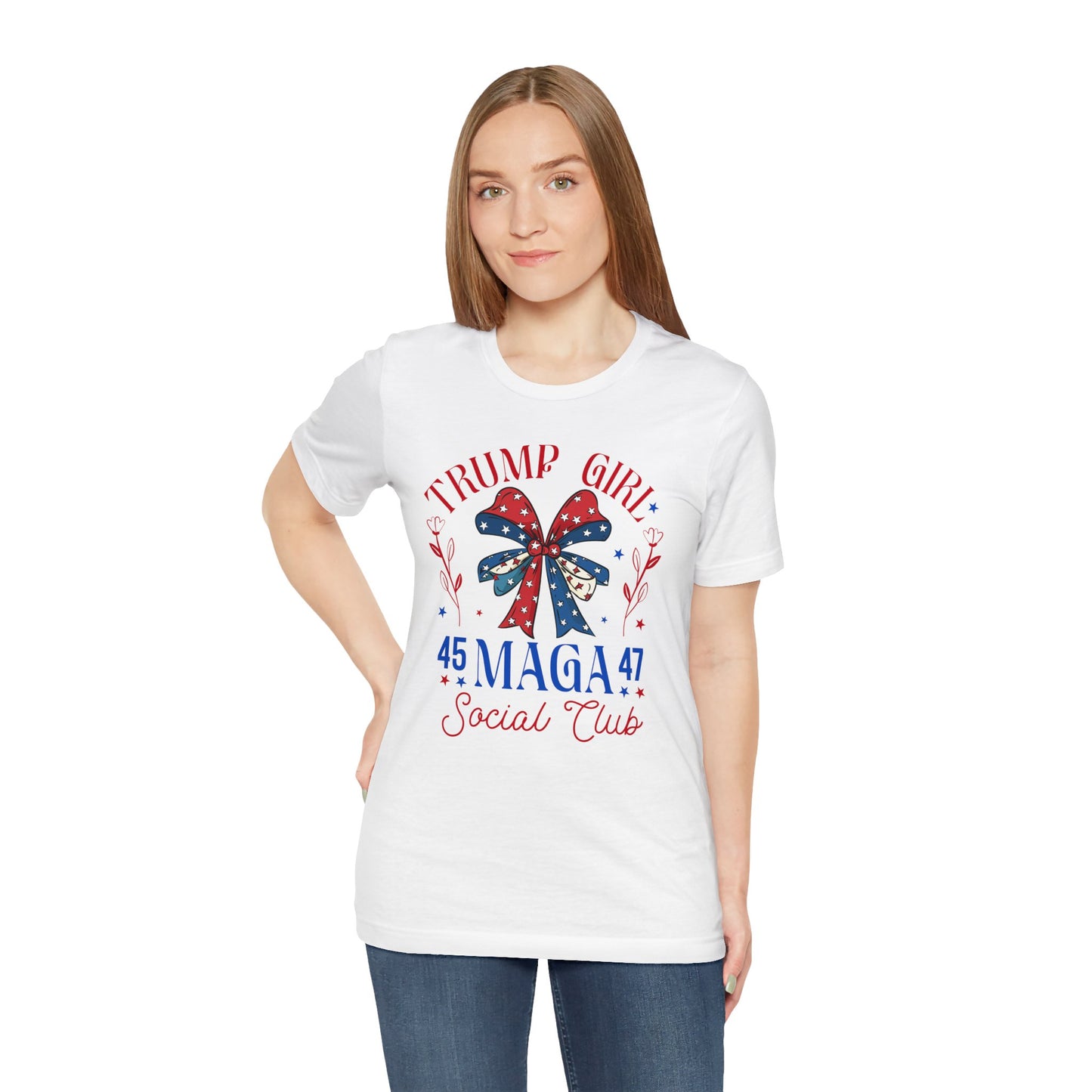 Trump Girl  MEGA 45 47Unisex Jersey Short Sleeve Tee